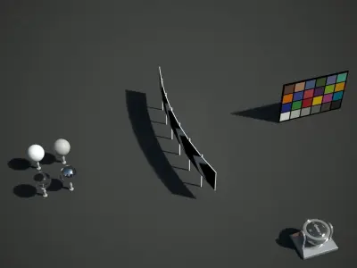 Roundabout Sign Low-poly 3D model