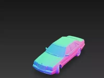 Mercedes w140 3D model 3D print model