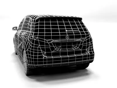 MERCEDES B200C 2015 LOWPOLY Low-poly 3D model