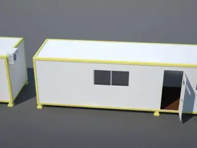 Habitable Container 3D model Free low-poly 3D model