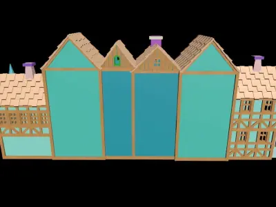 Medieval House 48 3D print model 3D model