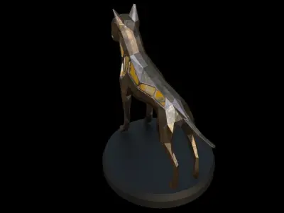 Steampunk German Boxer Low-poly 3D model
