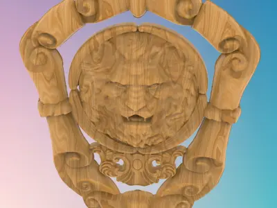 Lion Frame 3D MODEL STL FILE FOR CNC ROUTER LASER 3D print model