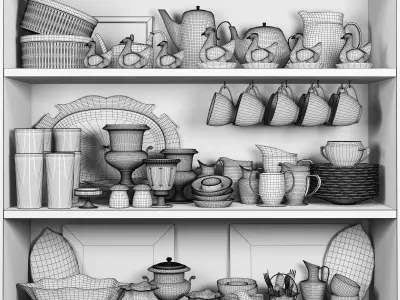 Set-195 Kitchen 2 3D model