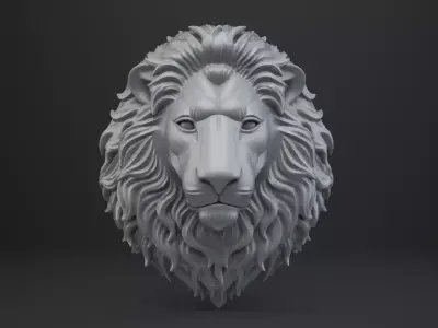 Lion Bust - Animal Figurine 3D print model