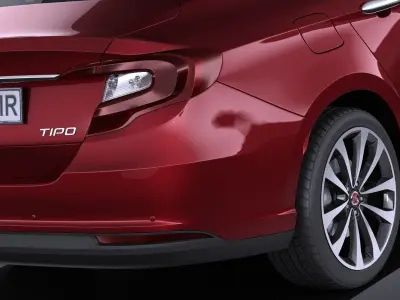 Fiat Tipo 2016 VRAY 3D model