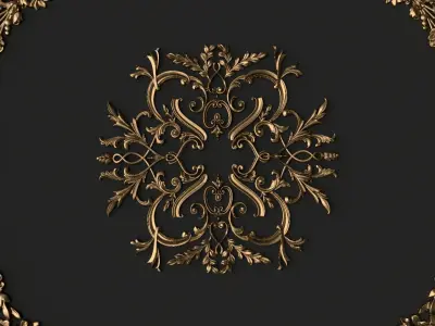 Classic decor ornament v-09 3D model 3D model