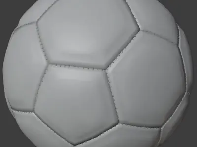 Soccer Ball with  and without Stitching Low-poly 3D model