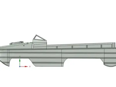 Alternative  WPL B36 chassis 3D print model DUKW  3D print model