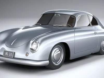 Porsche 356 Coupe split 1951 3D model
