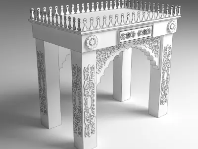 Indain Palace Porch 3D model