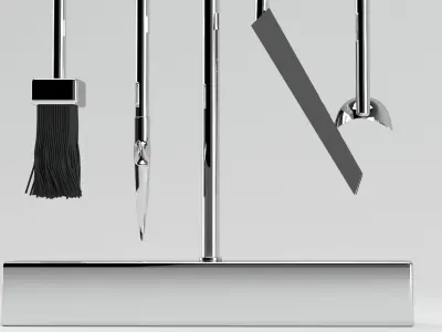 Accessories 01 fireplace 3D model