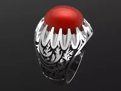 Gold ring 5  Free 3D print model