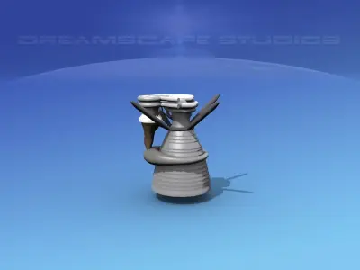 Rocketdyne F-1 Rocket Engine 3D model