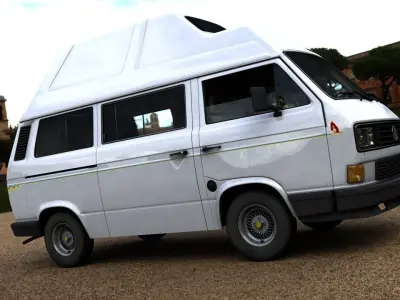 VOLKSWAGEN TRANSPORTER T25 T3 CAMPING WESTFALIA CALIFORNIA 1987 3D model