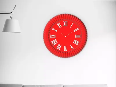 Wall clock 20 cm 3D print model