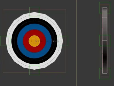 SPORT---ARCHERY---Target archery target and wooden target Free low-poly 3D model