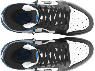 air jordan 1 retro high og obsidian university blue 3D model