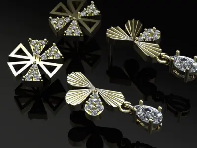Jewel Earring 3D print model