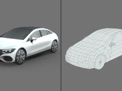 Low-Poly Car Pack 003 - Electric Elegance