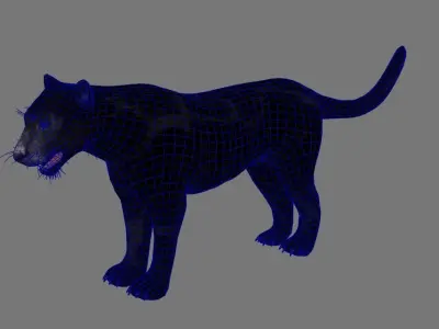 Panther black animations 3D model