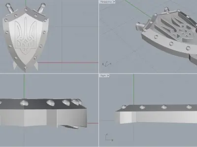 Ukraine emblem Free 3D print model