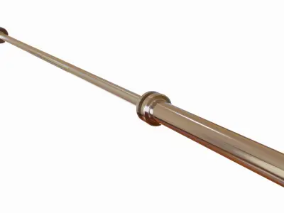 Gym System Barbell and Weight Plates 3D model