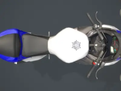 Kawasaki Ninja 300 motorcycle  Low-poly 3D model