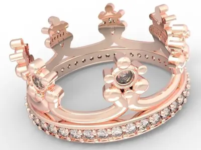 Ring crown 3D print model