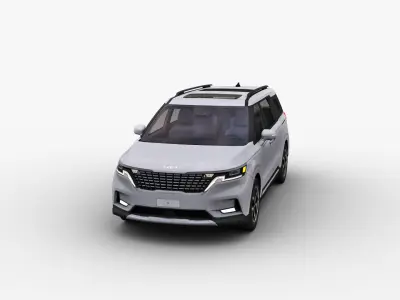 KIA Grand Carnival 2024 with Interior Low-poly 3D model