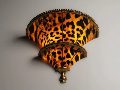 Decorative lamp made of leopard style 3D model