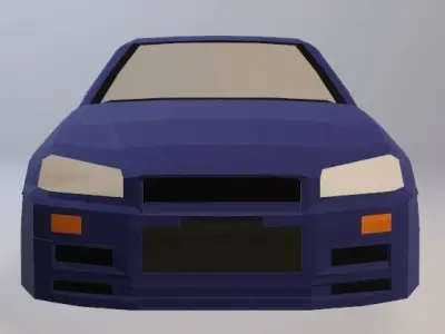 Nissan GT-R  Low-poly 3D model