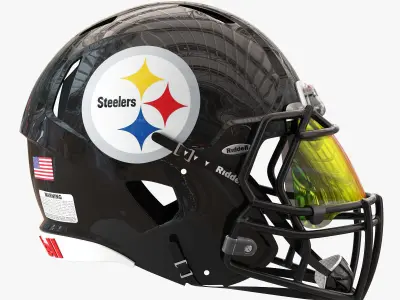 Riddell speed helmet pittsburgh steelers 3D model