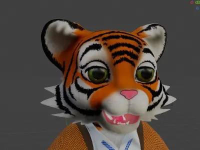 Tiger Cub Low-poly 3D model purchase