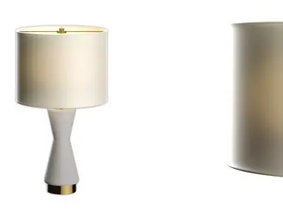 Metallic Glass Usb Table Lamp 3D model