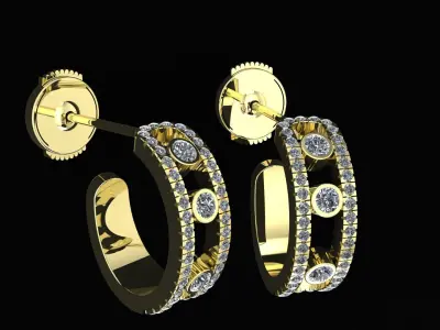 MESSIKA 3D EARRING 3D PRINTING MODEL 3D print model