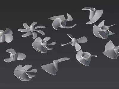 12 Boat Propeller 3D print model