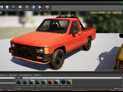 Pickup Vehicle Pack Low-poly 3D model