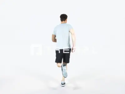 Virtue 02D Running Jogging Football Sports Man Low-poly 3D model