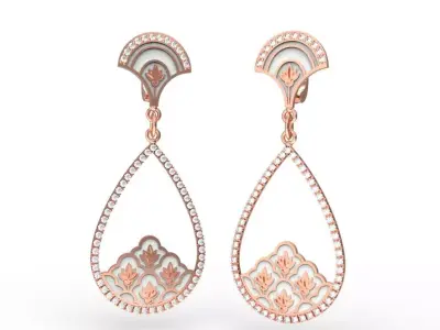 Drop earrings 3D print model