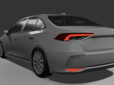 Toyota Corolla E210 XII Low-poly 3D model