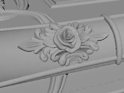 sideboard ornate cabinet 3D model