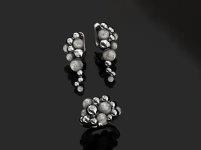 Ring and Earrings 3D print model