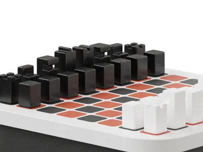 Delos Corian Chess Set 3D model