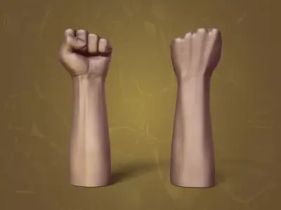 Hand Figurine Low-poly 3D model