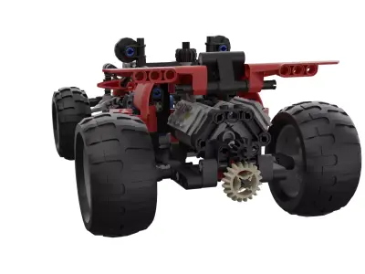 Lego Buggy Car Low-poly 3D model