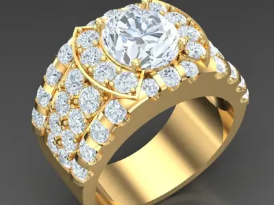 Luxury Men Rings Designs 5MR047 3D print model