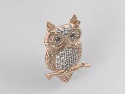 Owl Pendant - Dije Buho 3D print model