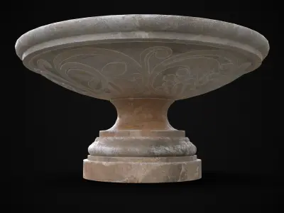 Garden Planter Variation Six Low-poly 3D model