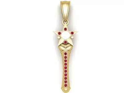 Gold pendant 3D printable model   3D print model